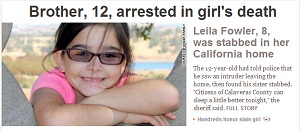 Brother Stabs Sister!