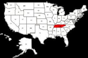 The State of Tennessee on a Map!