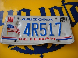 Veteran's License Plate!